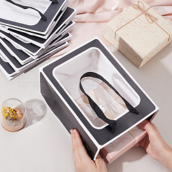 Бумажные пакеты для хранения подарков с ручкой CARB-WH0017-10B-01