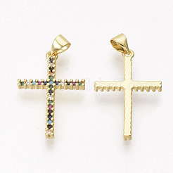 Латунные микро проложить кубического циркония подвески&nbsp;ZIRC-T012-33G