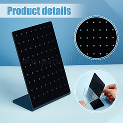 Акриловые подставки для серег с наклонной спинкой и 72 отверстием EDIS-WH0022-21B