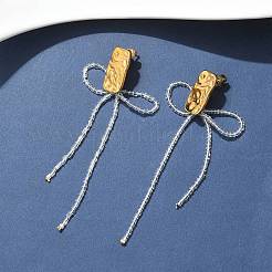 Серьги-гвоздики из нержавеющей стали 304&nbsp;EJEW-S253-10B-G