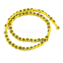 Ручной Millefiori стеклянные плоские круглые нити бисера LK-P010-06