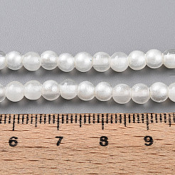 Запекание окрашенные прозрачные стеклянные бусины нити DGLA-N011-4mm-01