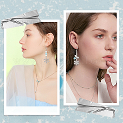 Набор для самостоятельного изготовления сережек в виде рождественской снежинки DIY-SC0022-79