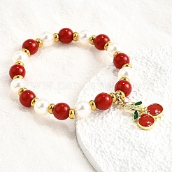 Браслеты из латунных пластиковых бусин BJEW-D314-02