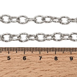 Ожерелья-цепочки из нержавеющей стали 201 толщиной 6 мм с текстурированной поверхностью&nbsp;NJEW-K302-06P