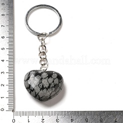 Брелок из натурального снежинки из обсидиана KEYC-K020-01P