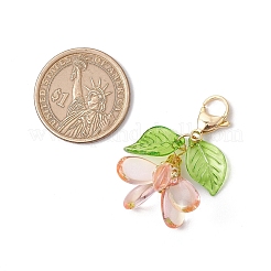 Подвески из цветочного стекла украшения HJEW-MZ00213-02