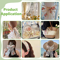 12м 4-х цветная полиэстеровая шелковая лента для вышивки DIY-FG0007-86