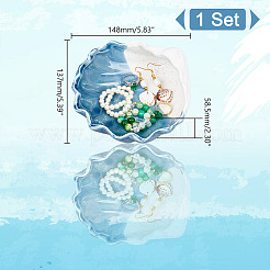 Фарфоровая банка для хранения в океанском стиле с крышкой AJEW-WH0348-180D