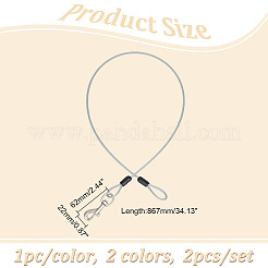 2 шт. 2-цветный удлинитель для поводка для собак из стальной проволоки с защитой от жевания&nbsp;AJEW-GO0001-39
