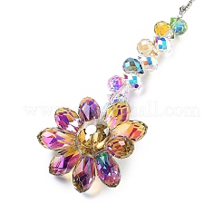 Стеклянные цветы подвесные ловцы солнца HJEW-C009-01F