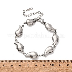 Браслеты из нержавеющей стали 304 в форме капли для женщин BJEW-L706-05P