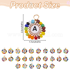 26 шт. подвески из акрила и стеклянных бусин в двух стилях PALLOY-GO00034