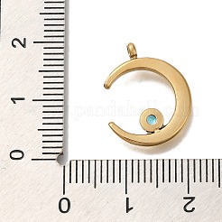 Подвески из нержавеющей стали 304 с аквамариновыми стразами и ионным покрытием (IP)&nbsp;STAS-P371-054G