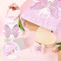 1 шт. подарочные пакеты из бумаги с принтом бабочек и ручками из ленты&nbsp;ABAG-SP0001-10C