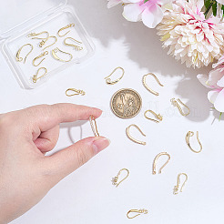 20 шт. 5 стиля латунных сережек-крючков с кубическим цирконием&nbsp;KK-ME0002-56