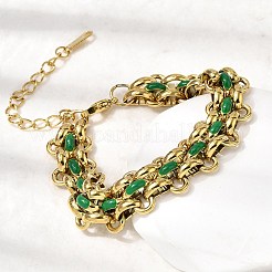 Браслеты-цепочки из эмалированной нержавеющей стали 304 для женщин&nbsp;BJEW-A152-03G