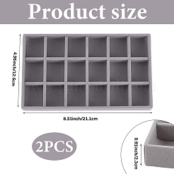18 прямоугольная деревянная сетка&nbsp;AJEW-WH20054-062H-02