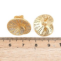 Серьги-гвоздики из циркония&nbsp;EJEW-A151-02A-G