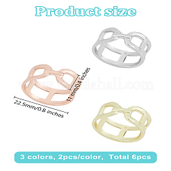 6 шт. 3-х цветные броши-зажимы для шарфа из сплава&nbsp;AJEW-LP0002-19
