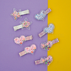 60шт 6 цвета зыбучие пески пластиковые кабошоны с блестками KY-CJ0001-41