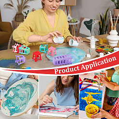 36 шт. 6 цвета pp пластиковый стул миниатюрные украшения&nbsp;AJEW-BC0009-48