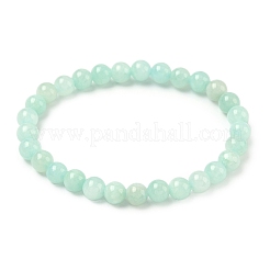 Браслет из натурального желтого нефрита из бисера&nbsp;BJEW-P209-26-6mm