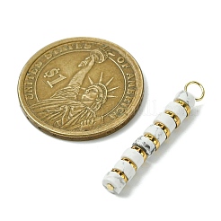 Подвески из натурального хаулита и гальванизированного синтетического немагнитного гематита хейши PALLOY-JF03292-03