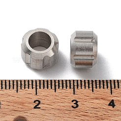 Европейские бусины из нержавеющей стали 303 STAS-Q302-11A-P