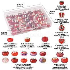 40 шт. 20 вида европейских бусин из смолы и стекла RPDL-FS0001-03