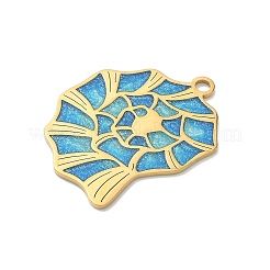 Эмалевые подвески из нержавеющей стали 304 на тему океана&nbsp;STAS-G373-01B-01