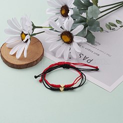 Унисекс регулируемые браслеты из плетеных бусин из нейлоновой нити BJEW-JB05832