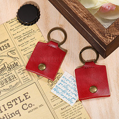 Брелки из искусственной кожи&nbsp;KEYC-WH0003-08AB