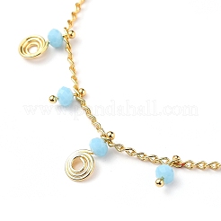 Латунные браслеты с подвесками вортекс&nbsp;BJEW-JB05696