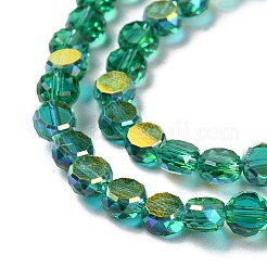 Прозрачные стеклянные бусины гальваническим пряди&nbsp;GLAA-Q099-I01-01