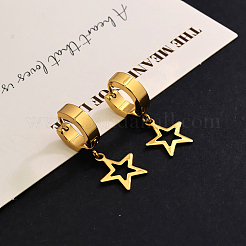 Серьги-кольца из нержавеющей стали в форме полых звезд&nbsp;LY6025