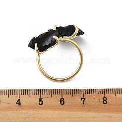 Кольца-манжеты из натурального обсидиана RJEW-B122-02G-05