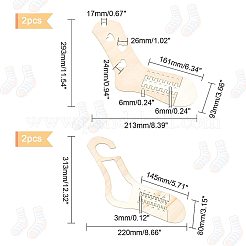 2 комплект 2 стильных деревянных сердечек для самостоятельного вязания носков с рисунком в виде полых носков ручной работы WOOD-PH0001-67