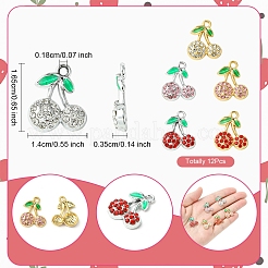 12шт 6 цвета подвески из сплава с покрытием стойки&nbsp;FIND-FS0003-11