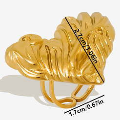 Кольцо-манжета в форме сердца из нержавеющей стали 304 для женщин KQ1488-2