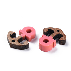 Соединители звеньев из непрозрачной пластмассы и ореха&nbsp;RESI-T035-52