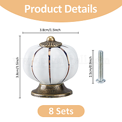 Фарфоровые ручки для дверных ящиков&nbsp;LS-PORC-WH0015-09AB