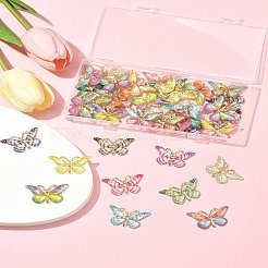 36 шт. 2 стиля печатных полупрозрачных акриловых подвесок MACR-FS0002-01