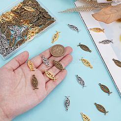 180 шт. 3-х цветные полые подвески из сплава в тибетском стиле&nbsp;FIND-GO0003-03