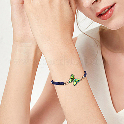 10шт 5-цветный плетеный нейлоновый шнур для изготовления браслета-слайдера&nbsp;AJEW-GO00047