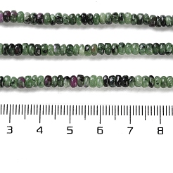 Натуральный рубин в цоизита бусин пряди G-K343-C37-01