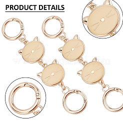 2 шт. удлинители для ремня кошелька в виде головы кошки из сплава FIND-AN0001-17