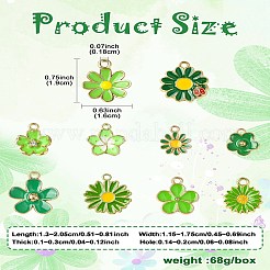 60 шт. 10 стиля подвески из эмалевого сплава золотистого тона&nbsp;FIND-CJ0003-48