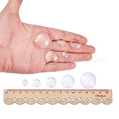 Прозрачные стеклянные кабошоны GGLA-PH0003-01