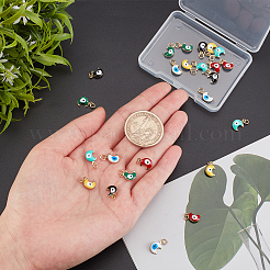 24шт 6 цвета латунные эмалевые подвески&nbsp;KK-PH0001-85